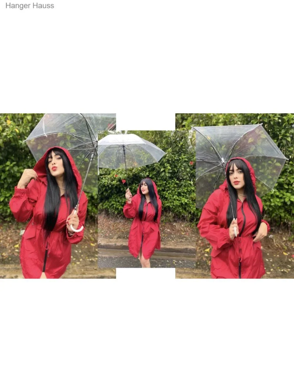 Women's Waterproof Raincoat Lightweight Long Trench Jacket Hooded Packable